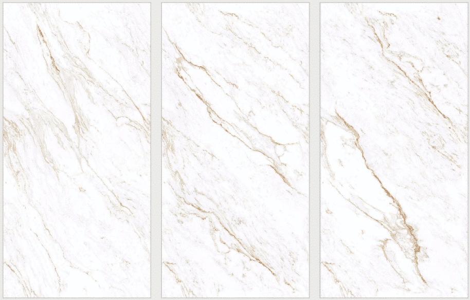 Porcelain Tiles Glossy (60x120x9mm) White & Gold | Design. 16230-tr1