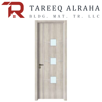 Wpvc Door Customized Sizes (width 70cm-120cm) x (height 200cm-240cm) | DFD-053-tr-gd Made-In-UAE