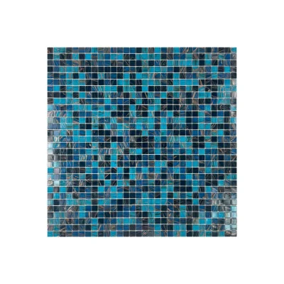 Hot Melt Glass Mosaic Pool Tiles Glossy Sheet 32.7x32.7x4mm (Chip 20x20x4mm) | MGG9SZ504-tr-f
