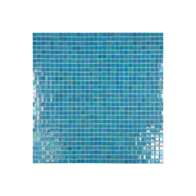 Hot Melt Glass Mosaic Pool Tiles Glossy Sheet 32.7x32.7x4mm (Chip 20x20x4mm) | MGW620731-tr-f