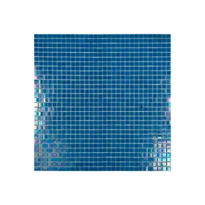 Hot Melt Glass Mosaic Pool Tiles Glossy Sheet 32.7x32.7x4mm (Chip 20x20x4mm) | MGW620732-tr-f