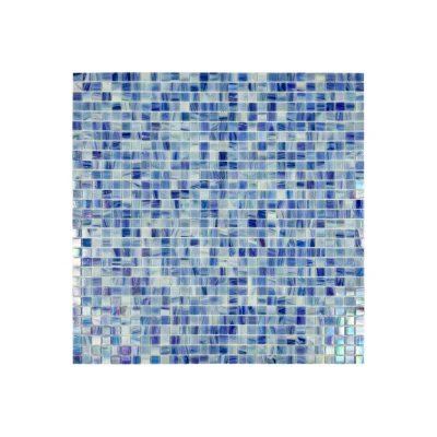 Hot Melt Glass Mosaic Pool Tiles Glossy Sheet 32.7x32.7x4mm (Chip 20x20x4mm) | MGW620751-tr-f