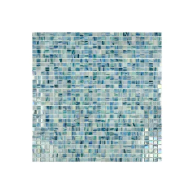 Hot Melt Glass Mosaic Pool Tiles Glossy Sheet 32.7x32.7x4mm (Chip 20x20x4mm) | MGW620761-tr-f