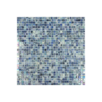 Hot Melt Glass Mosaic Pool Tiles Glossy Sheet 32.7x32.7x4mm (Chip 20x20x4mm) | MGW620777-tr-f