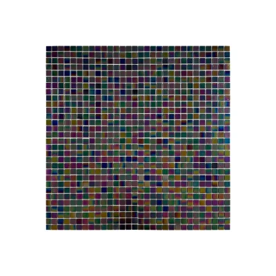 Hot Melt Glass Mosaic Pool Tiles Glossy Sheet 32.7x32.7x4mm (Chip 20x20x4mm) | MGW620831-tr-f