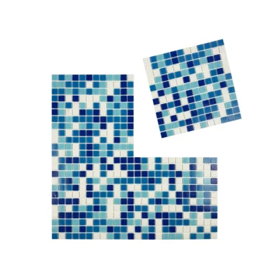 Hot Melt Glass Mosaic Pool Tiles Glossy Sheet 32.2×32.2×4mm (Chip 25×25×4mm) | MGW625251-tr-f